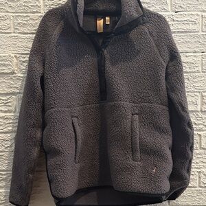 Cozy Gray Sherpa Pullover
